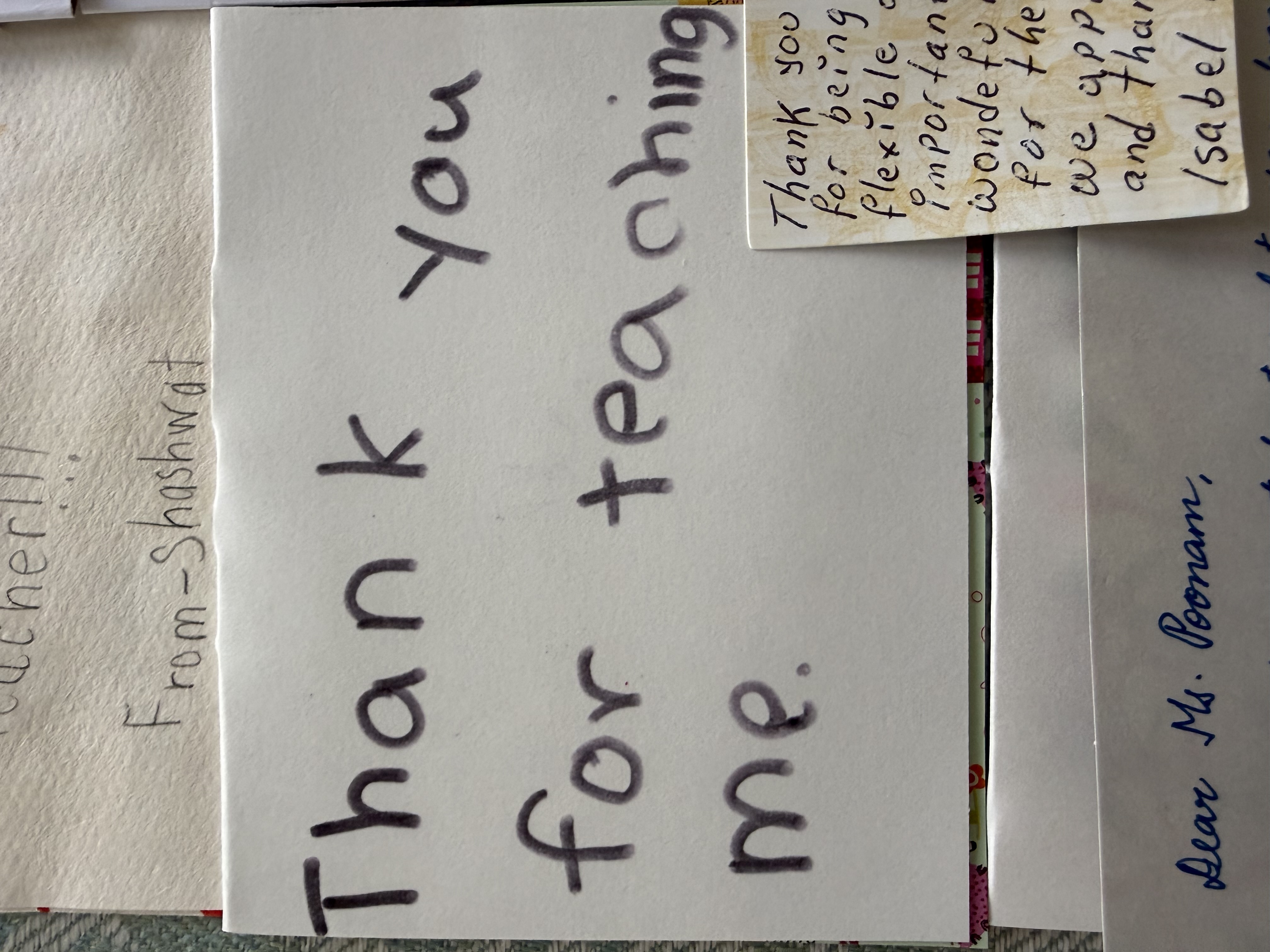 Child drawing and note from a NurtureNest student